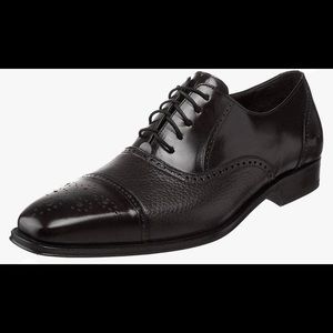 Sz 10 1/2 Black Mezlan Tyson Ii mens shoe. 100% leather lace-up style
